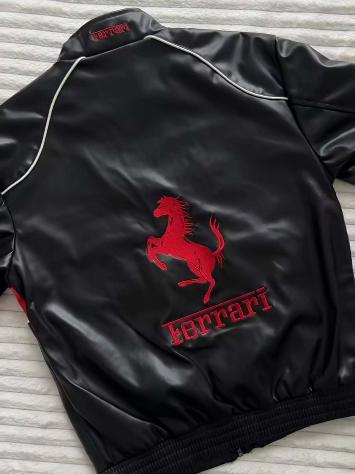 Ferrari Leather Jacket – Premium F1 Racing Style | Exotix - image 5
