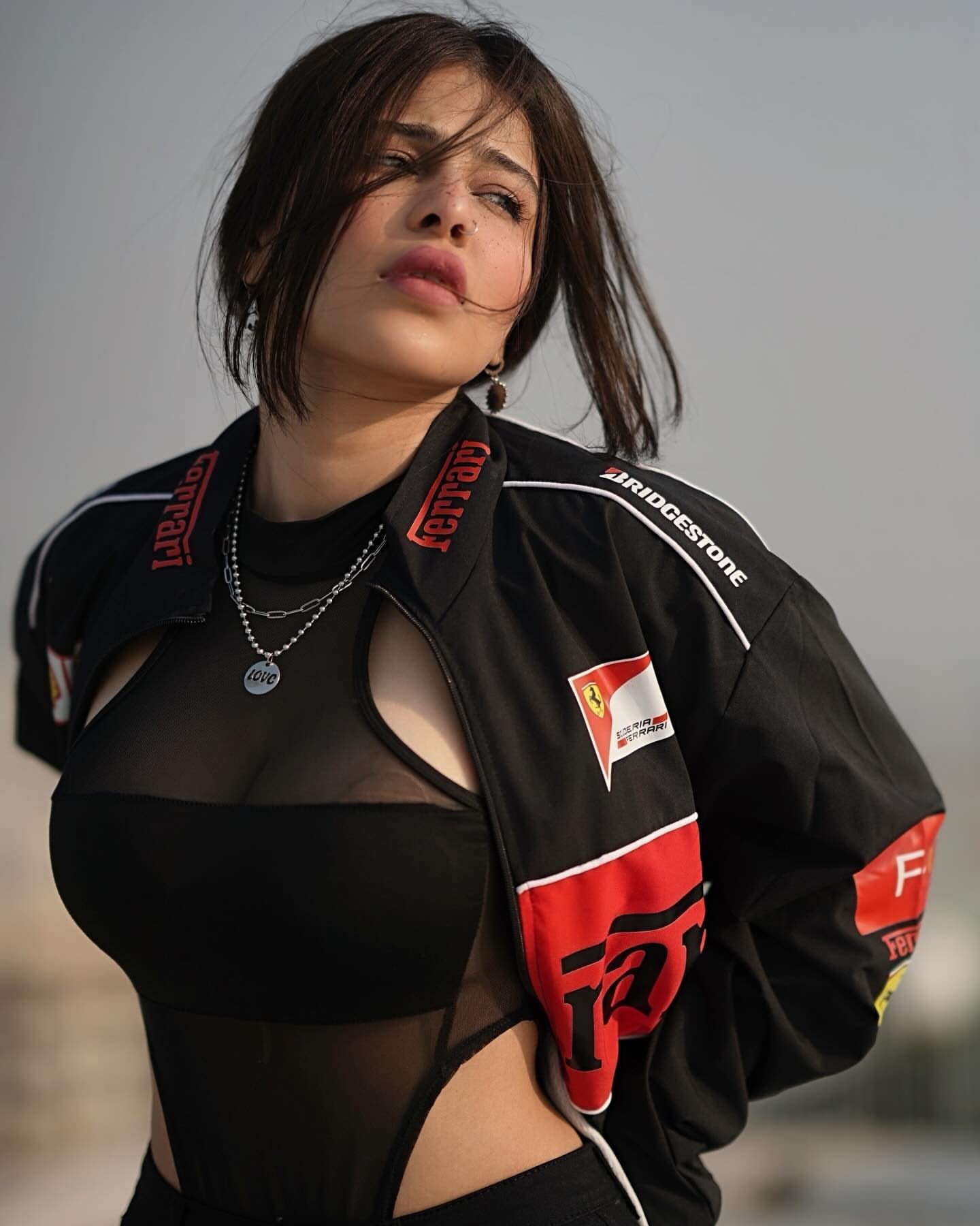 Black Vintage Ferrari Jacket – Retro Racing Streetwear by Exotix - image 3