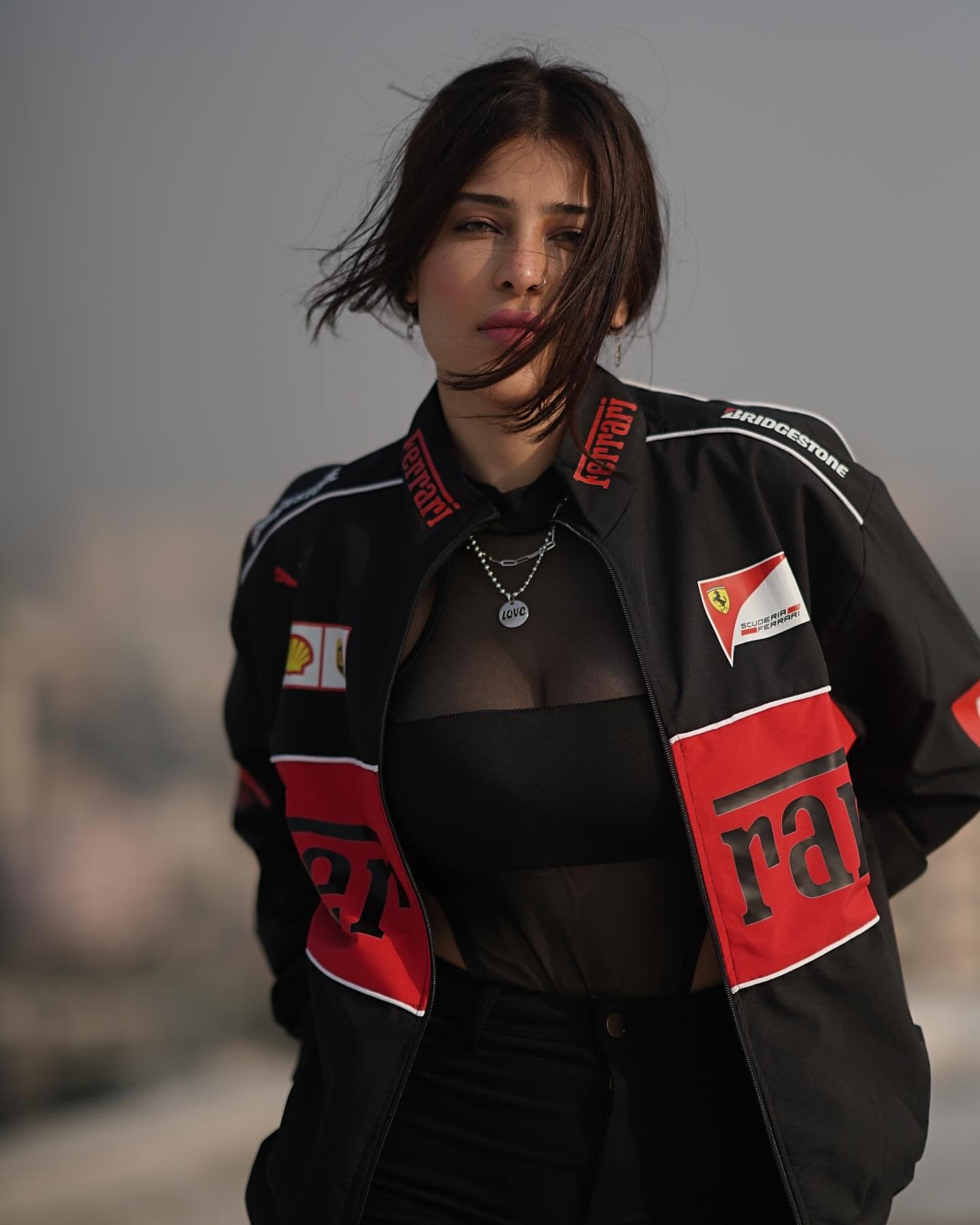 Black Vintage Ferrari Jacket – Retro Racing Streetwear by Exotix