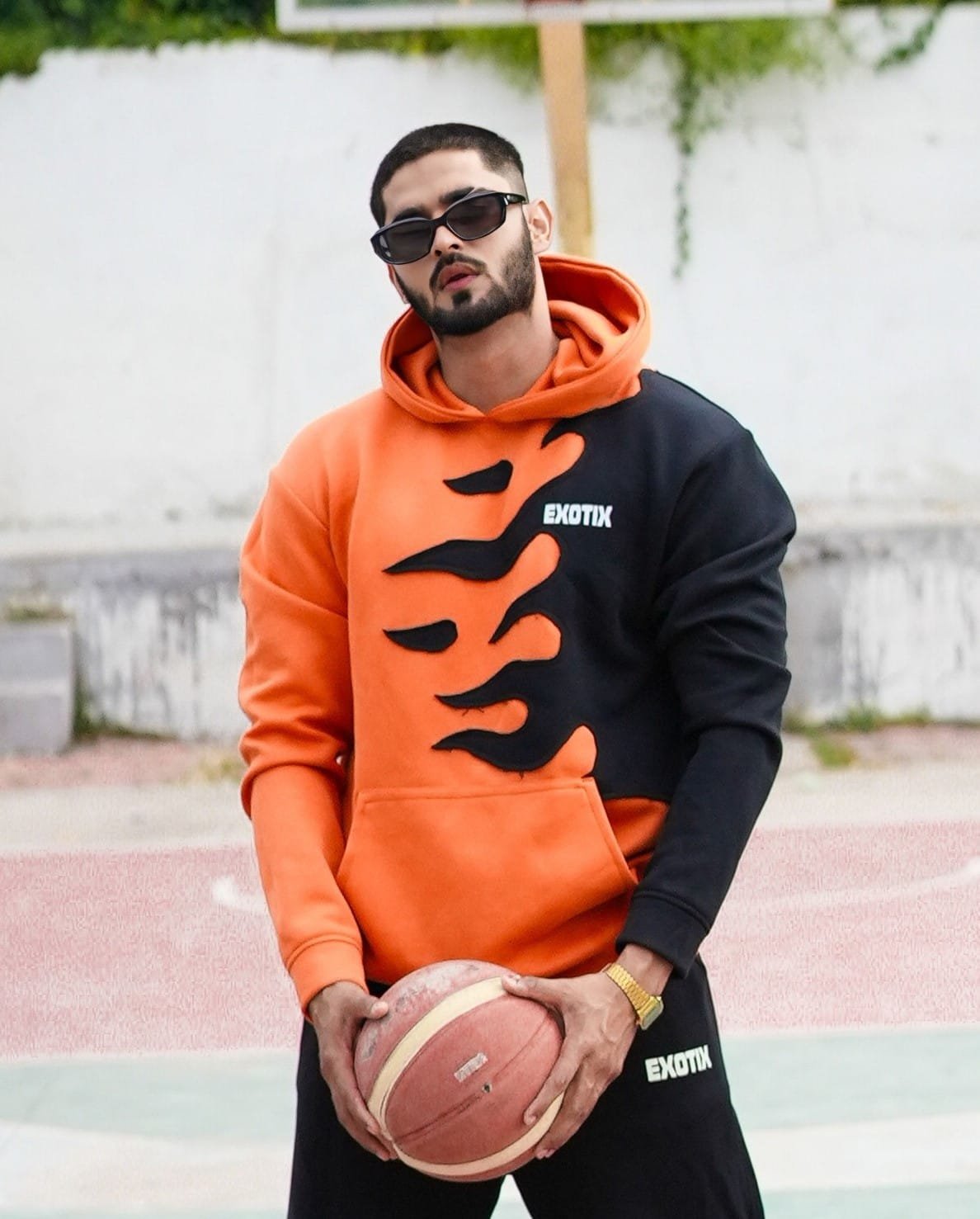 Orange Flame Fire Hoodie - image 3