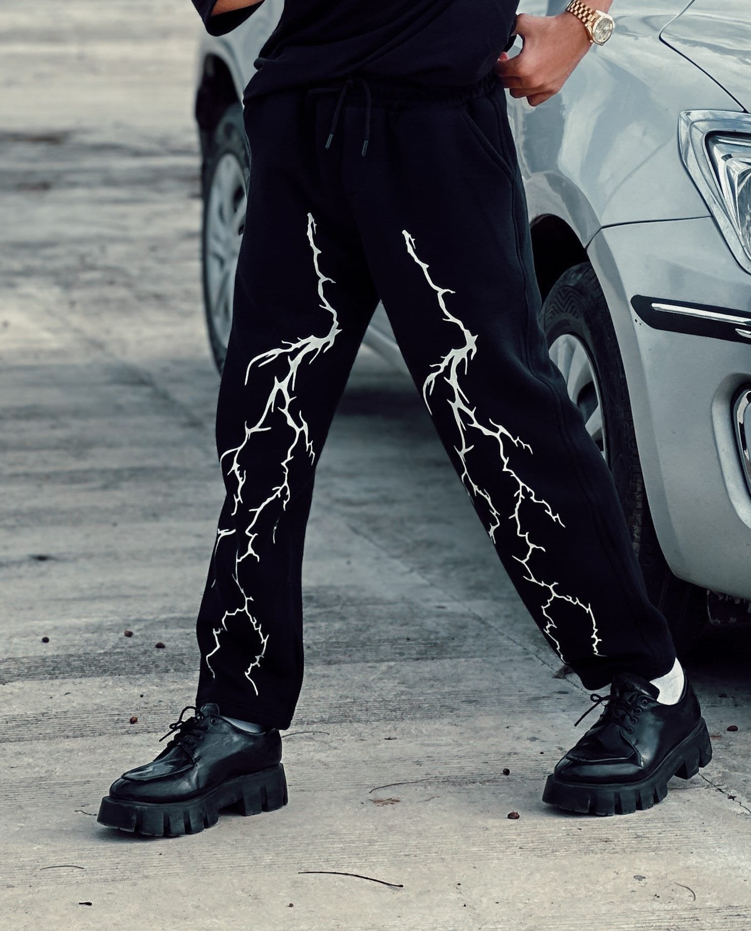 Lighting thunder Aesthetic Baggy Track Pant - image 2