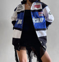 Black Air Racing Jacket for Women's | Vintage Biker & Fashion Racer Style