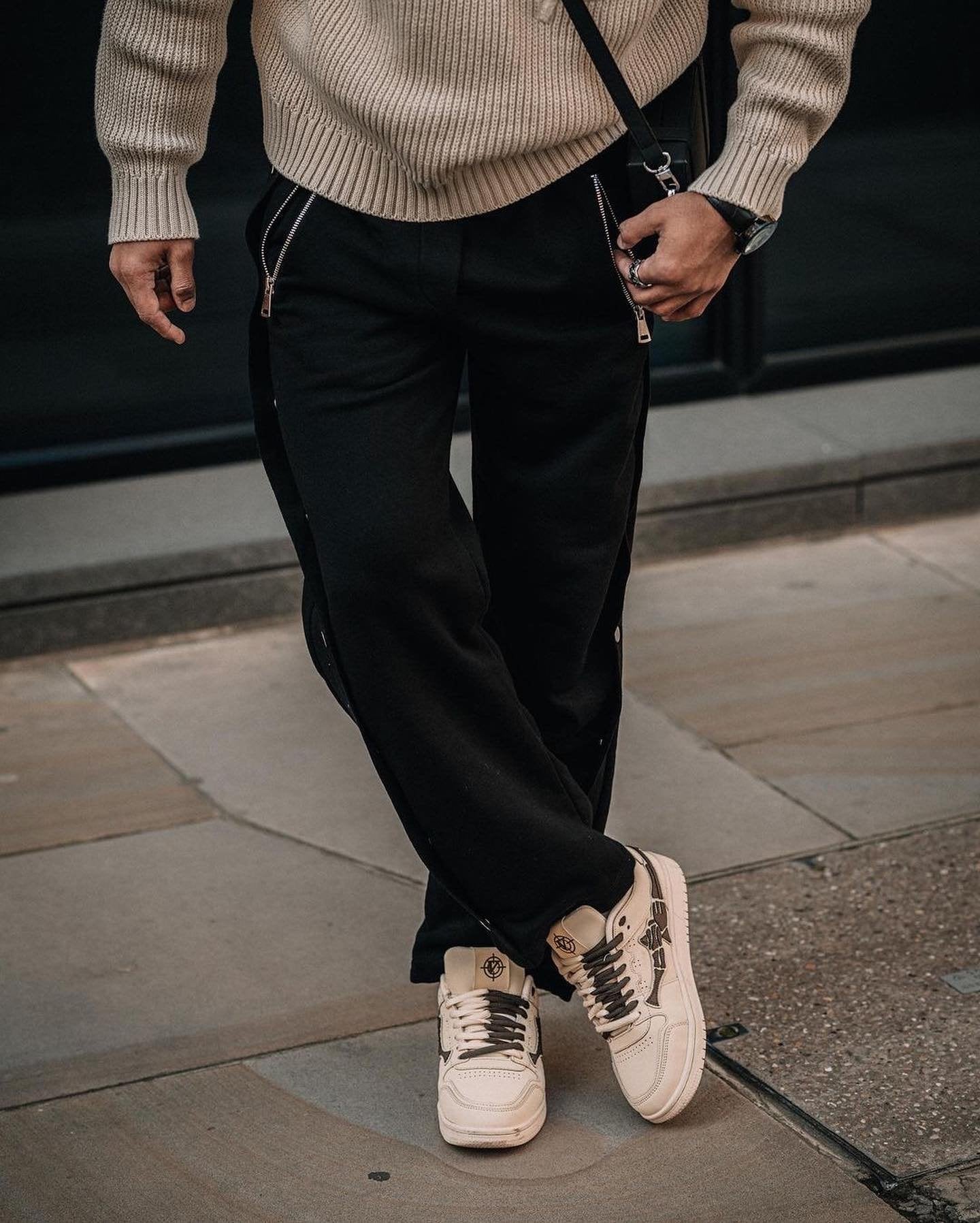 Baggy Fit Snap Button Baggy Pant For Men's - image 2