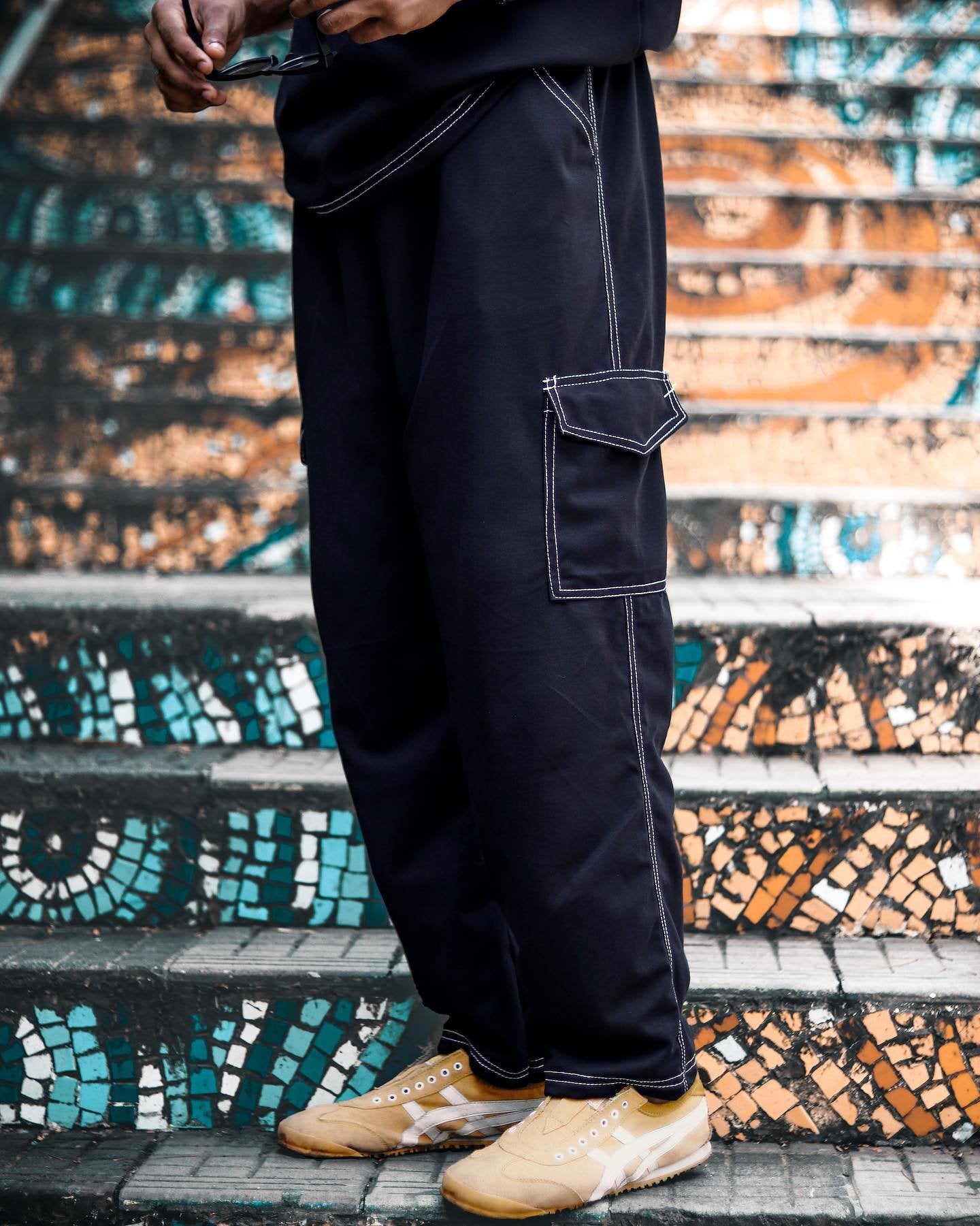 Black Contrast Stitch Co-ords set - image 4