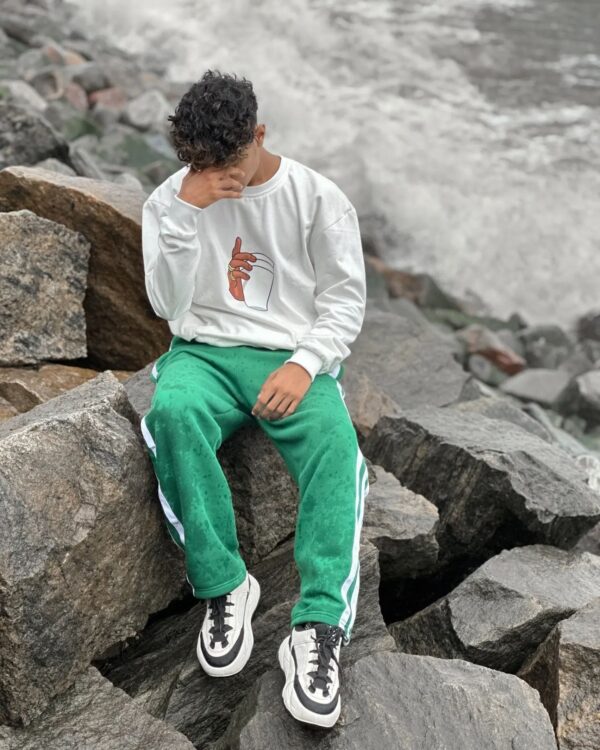 Cup Sweatshirt & Exotix 3 Strips Pant Co Ord Set For Mens - Image 2