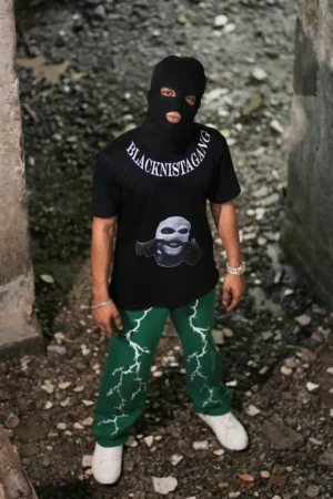 Blacknistagang Oversize T-shirt With Thunder Track Pant