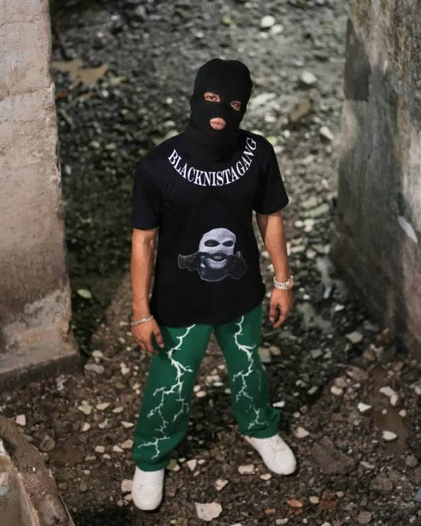 Blacknistagang Oversize T-shirt With Thunder Track Pant