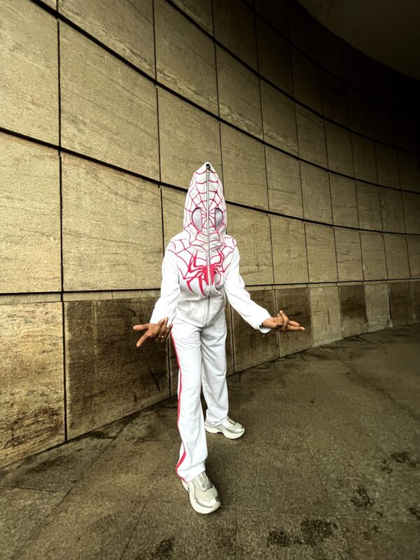 White Spider Man Full Zip Up Hoodie Ultimate Marvel Fan Gear - Image 5