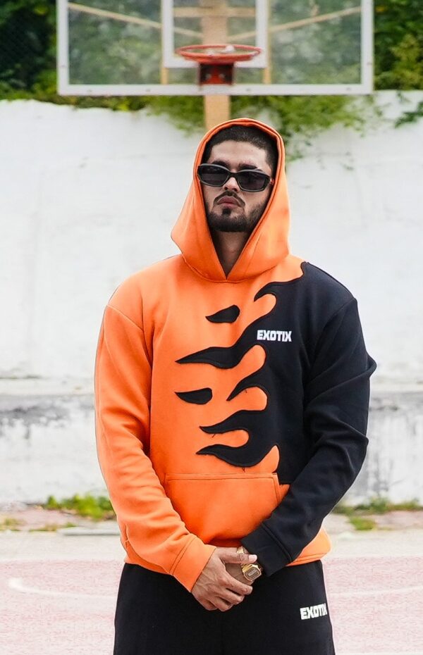 Orange Flame Fire Hoodie