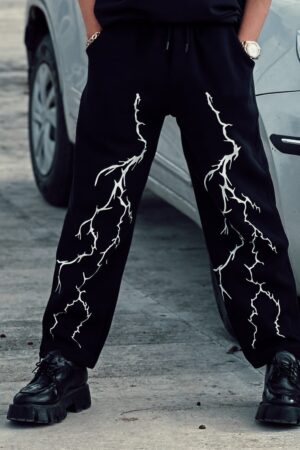 Lighting thunder Aesthetic Baggy Track Pant
