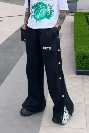 Exotix Bandana Baggy Fit Snap Buttons Pants Stylish Comfortable and Versatile