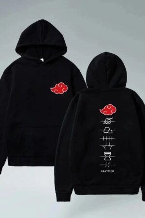 Black Akatsuki Oversized Hoodie Ultimate Anime