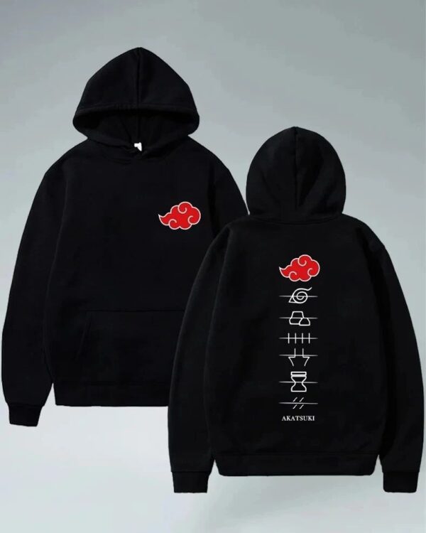 Black Akatsuki Oversized Hoodie Ultimate Anime