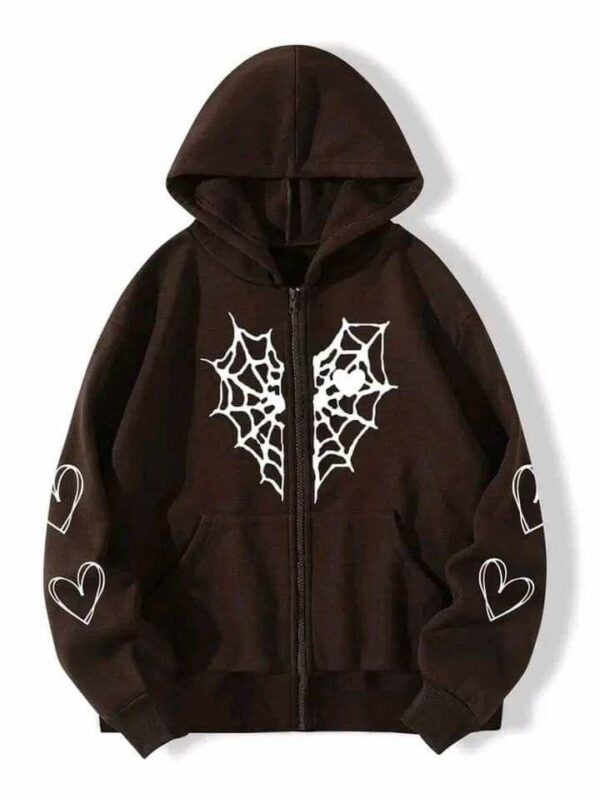 Exotix Heart Zipper Hoodie Unisex - Image 2