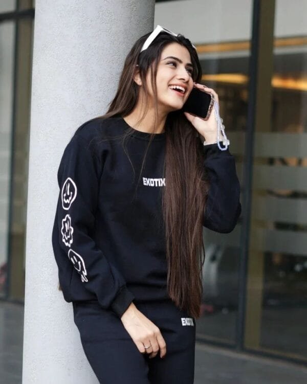 Exotix Fine AF Crewneck Sweatshirt For Women Ultimate Softness And Fashion - Image 2