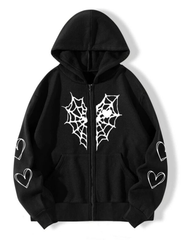 Exotix Heart Zipper Hoodie Unisex