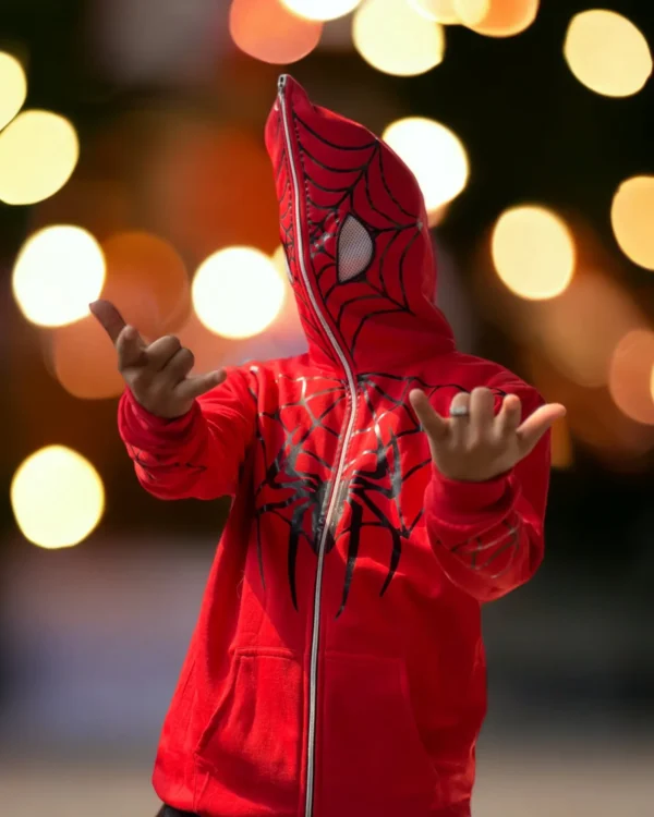 Exotix Red Spider Man Full Zip Hoodie