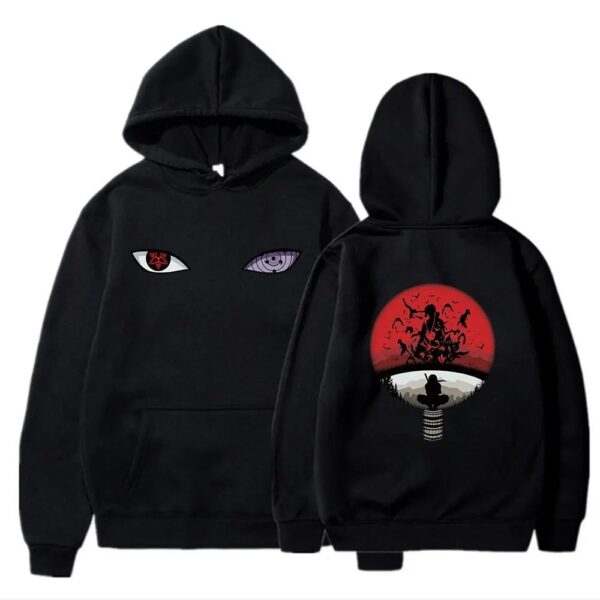 Aesthetic Madara Uchiha Printed Oversize Anime Hoodie