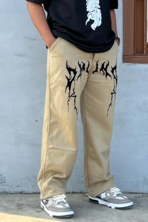 Y2K Khaki Low Rise Baggy Pants Vintage Grunge For Men's - Exotix