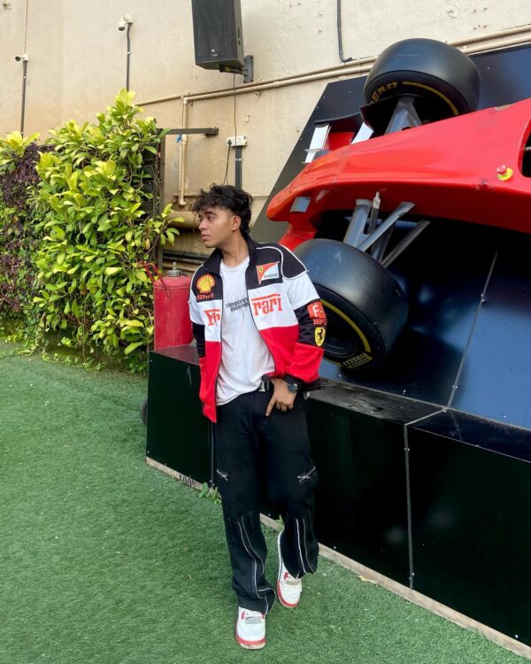Tri-Colour Ferrari F1 Vintage Racer Jacket | Classic Racing Style - Image 3