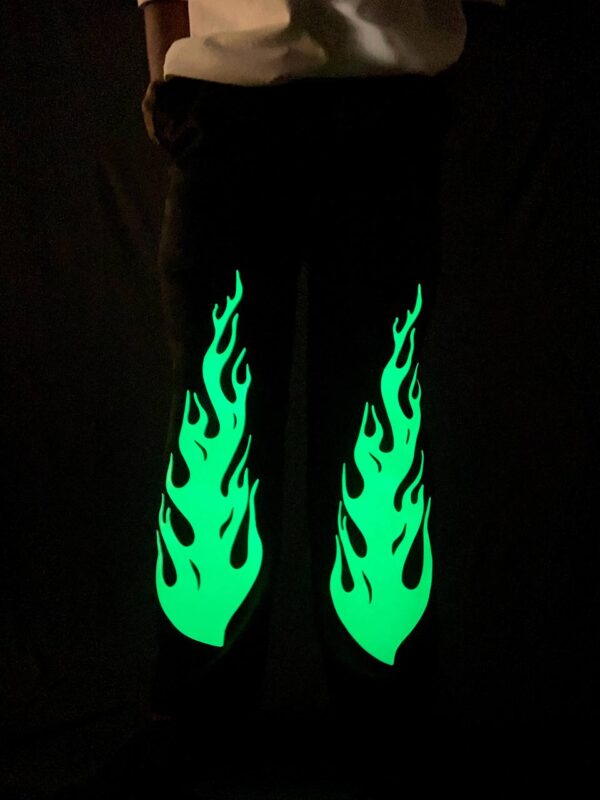 Exotix Glow in Dark Straight Fit Track Pant Fashionable Baggy Joggers for Casual Style - Image 2