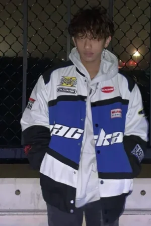 Racing Icon Black Air Motorcycle Vintage Jacket for the Racer