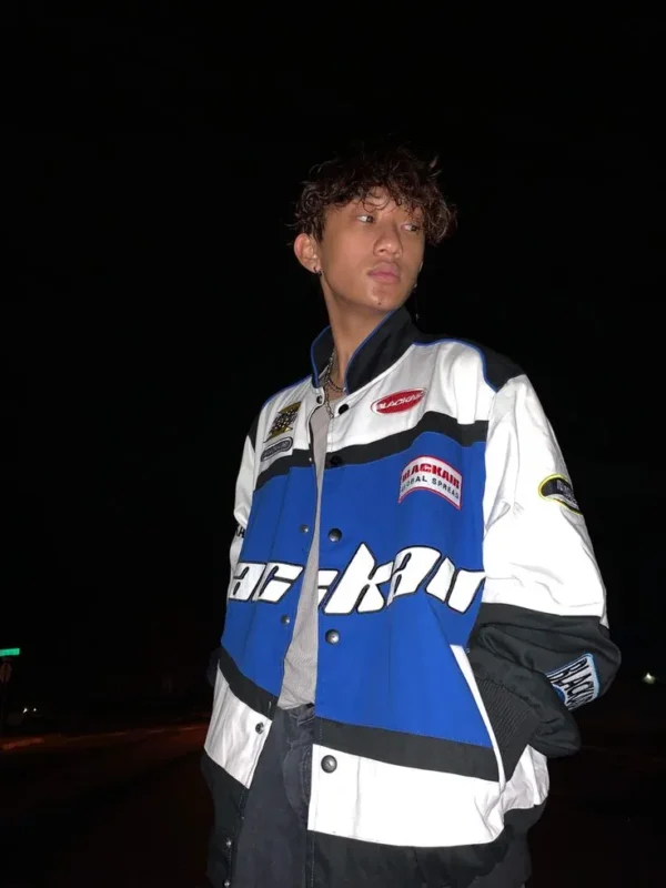 Blackair Racing Motorcycle Vintage Jacket | Fashion & Racer Style - Image 4