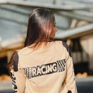 Get the Racer Look with Exotix's Racing Crop Jacket for Women