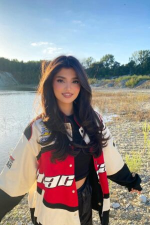 Women's Blackair Vintage Racing Jacket - Red & Black Retro Style
