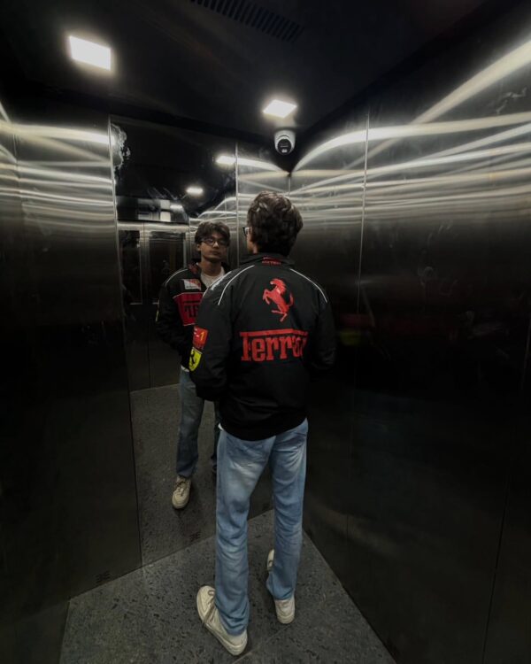 Stylish Vintage Racing Jacket – Ferrari Inspired