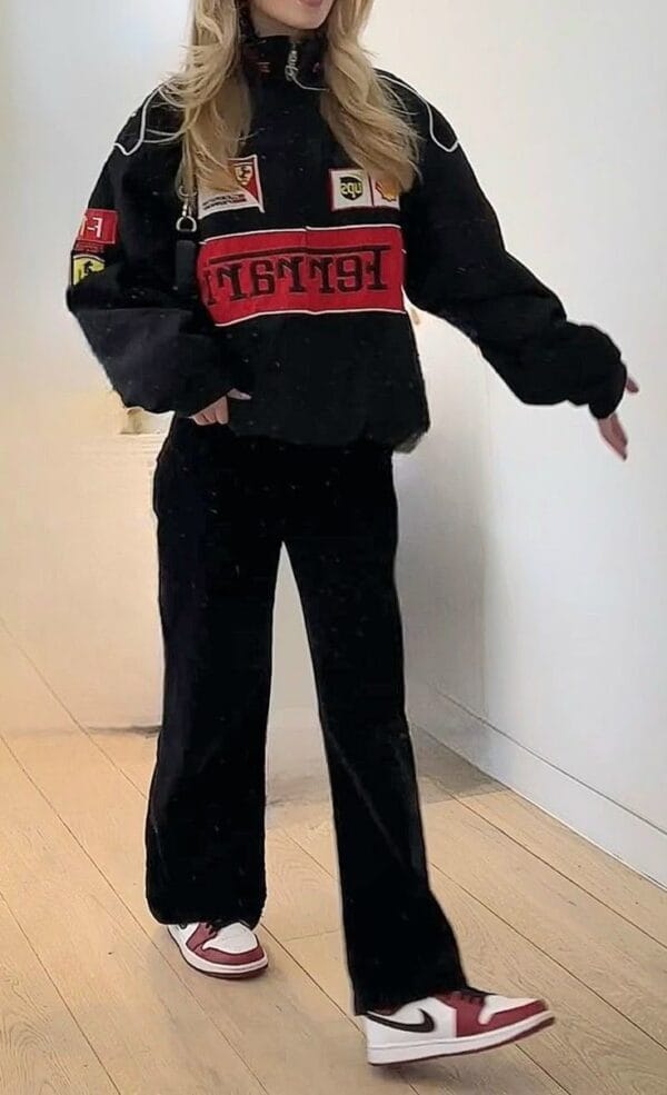 Buy Now Women's Black Ferrari F1 Jacket In India From Exotix