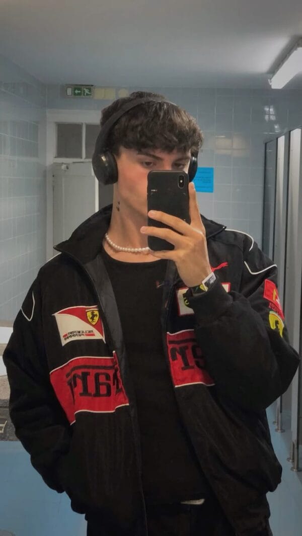 Buy Now Men's Black Ferrari F1 Vintage Jacket In India From Exotix