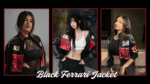 How to style a black Ferrari jacket — Anushka sen, Edin rose and one more celeb wearing Exotix Black Ferrari Jackets in streetwear, sporty, and celebrity-inspired 2025 looks.