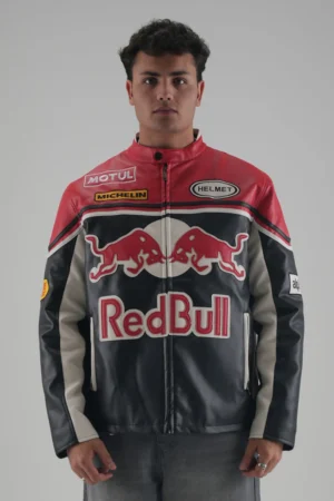 Exotix Red Bull Leather Jacket – Premium Formula 1 Racing Style