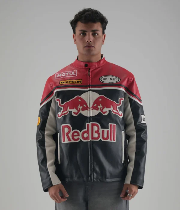 Exotix Red Bull Leather Jacket – authentic F1 motorsport leather jacket limited edition