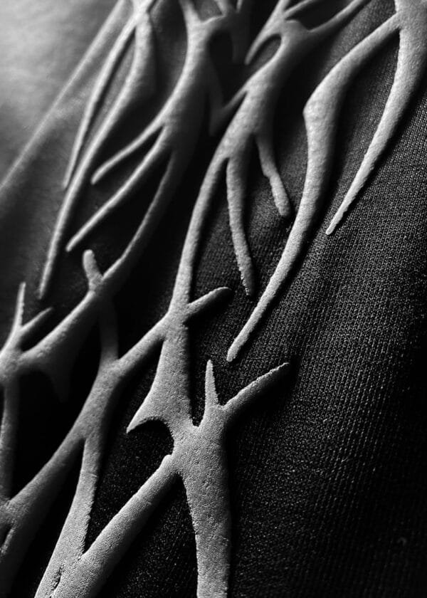 Exotix Balaclava Zipper Hoodie Detail Close-Up – Premium Solo Leveling Fabric