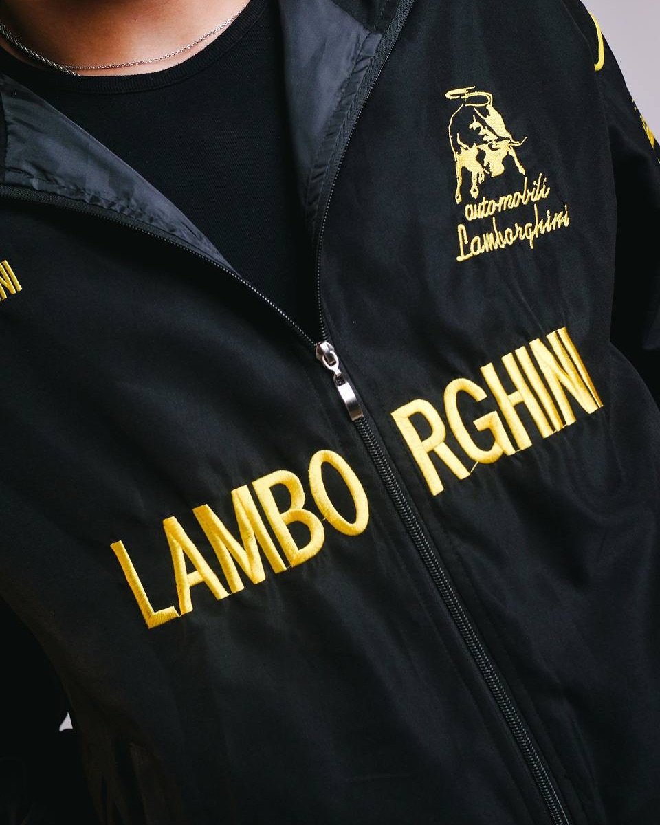 Embroidered Lamborghini Racing Jacket – Premium Racing Apparel Streetwear Luxury Italian Lamborghini brand jacket for men India