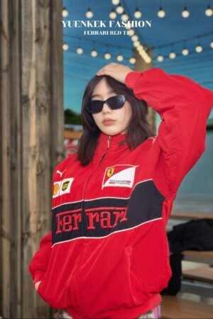 Red Ferrari Embroidered Jacket F1 Edition - Exotix